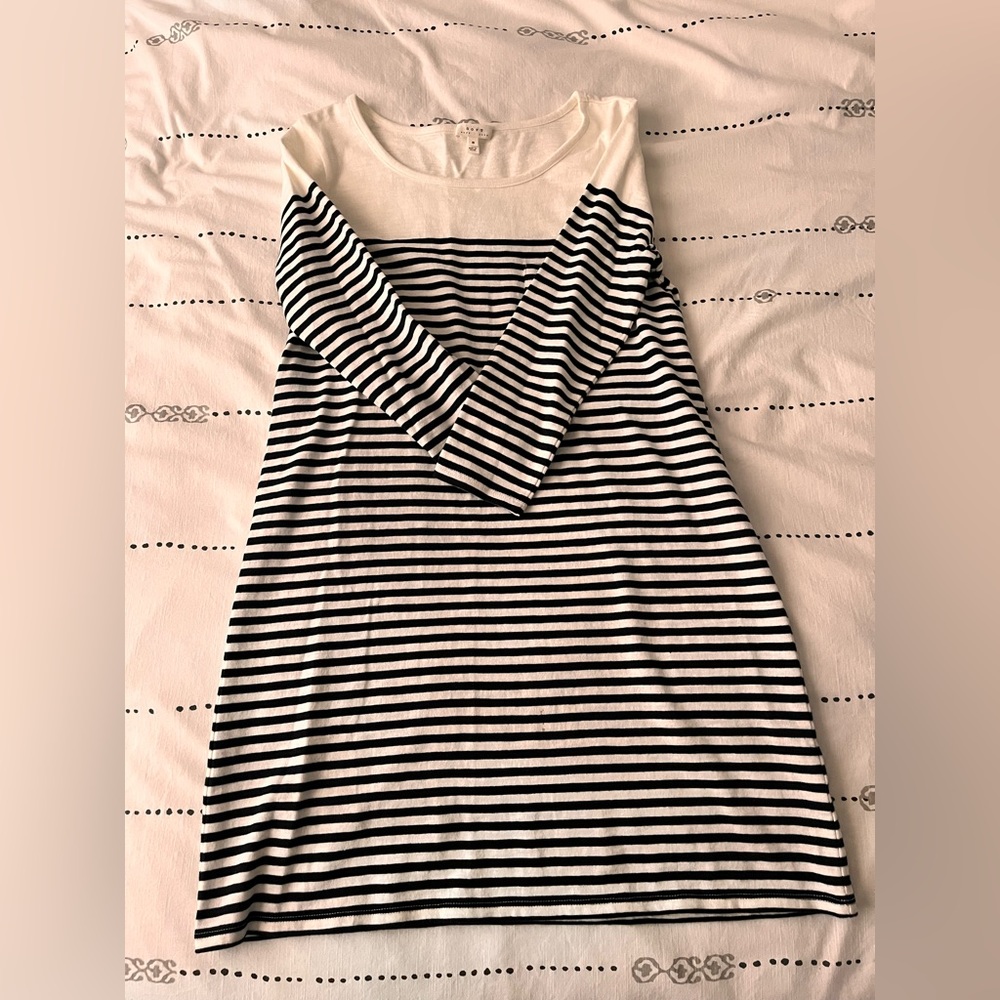 Classic striped cotton mini dress